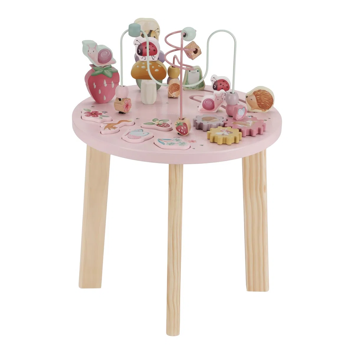 Little Dutch 7341 Fairy Garden - Mesa de actividades de madera, color rosa