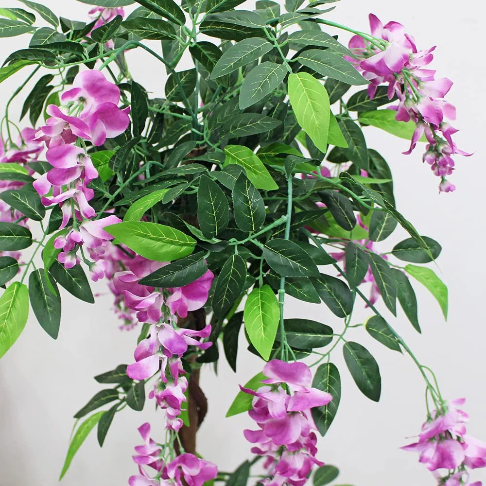 Decovego Planta Wisteria Artificial Decoración Interiorismo Madera Natural 120cm