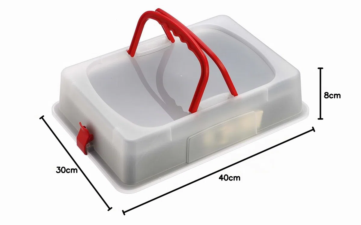 Dr. Oetker 1123 Molde para Horno Desmontable Rectangular con Base Esmaltada y Antiadherente con Tapa con Asas para Transportar Alimentos, 38 x 25 x 7 cm, 1 Unidad