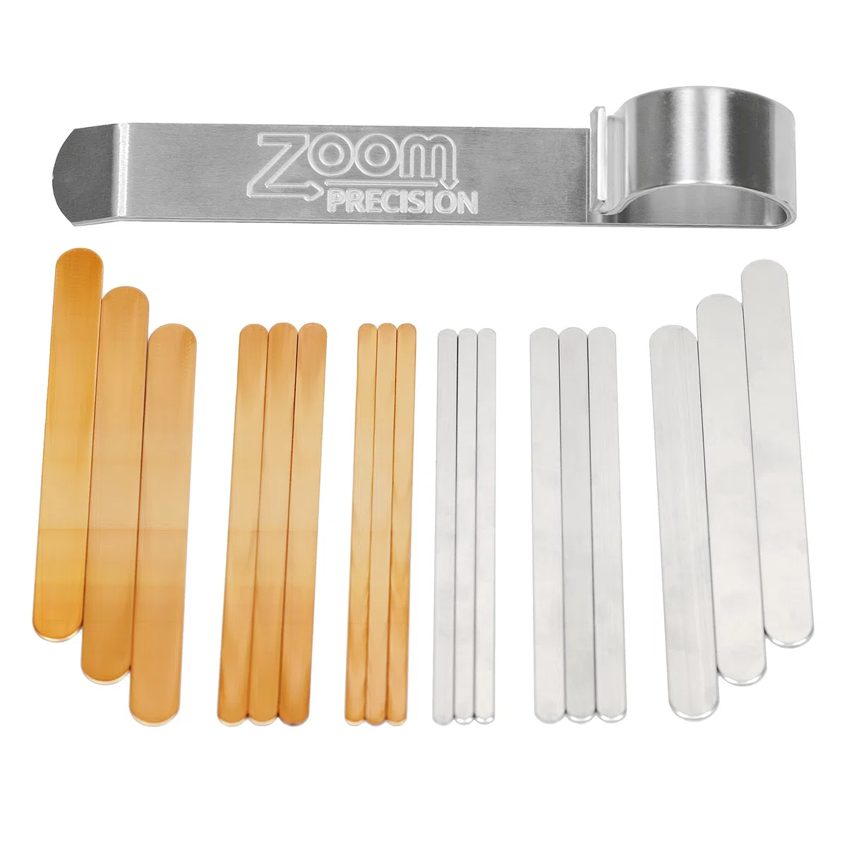 Zoom Precision Kit de estampación de Metal para Pulsera-Brazalete de Aluminio y Cobre en Blanco con Barra de flexión de Pulsera para Kit de Estampado de joyería-Estampado de Metal en blanco-19 Piezas