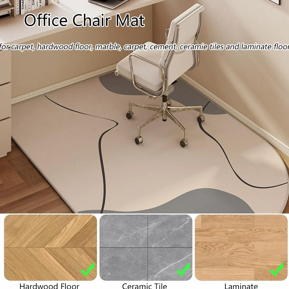 Alfombrilla para silla de oficina – Protector de suelo antideslizante para alfombras y madera dura, ideal para escritorios de juegos y oficina, 120 x 200 cm y estilo elegante 7