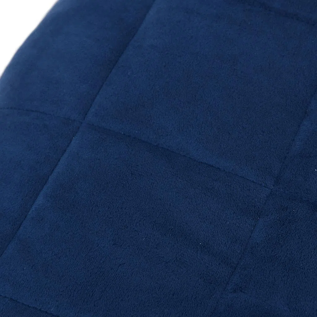 vidaXL Manta con Peso Tela Azul 200x225 cm 13 kg, Manta, Manta de edredón, Manta calmante, Ropa de Cama, Manta con Peso para la ansiedad
