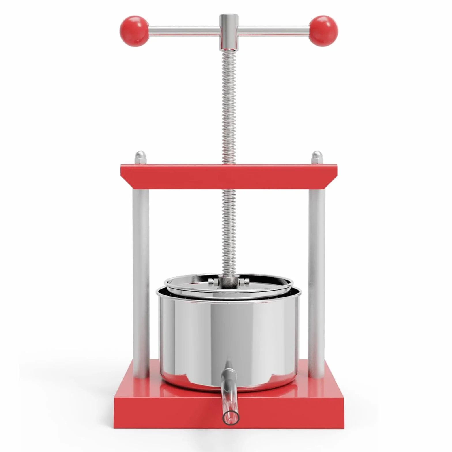 SQUEEZE master Prensa de frutas 0,8 galones/3 litros, tintura de queso hierbas fruta vino prensa manual, acero inoxidable y hierro para jugo, sidra, vino, aceite de oliva