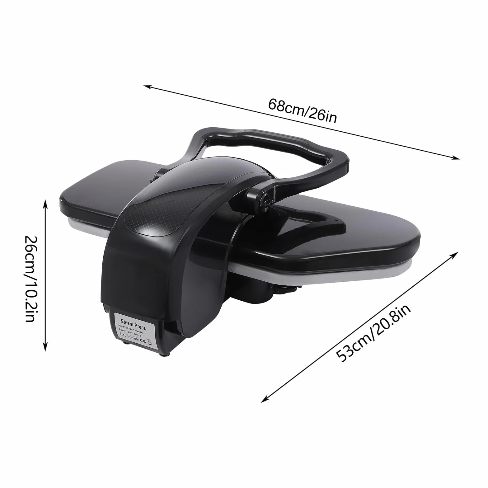 Máquina de planchado, prensa de vapor inteligente con 5 programas de planchado, pantalla, plancha de vapor con pantalla táctil para dormitorio, salón, tienda de trajes, bricolaje, depósito de 1 L