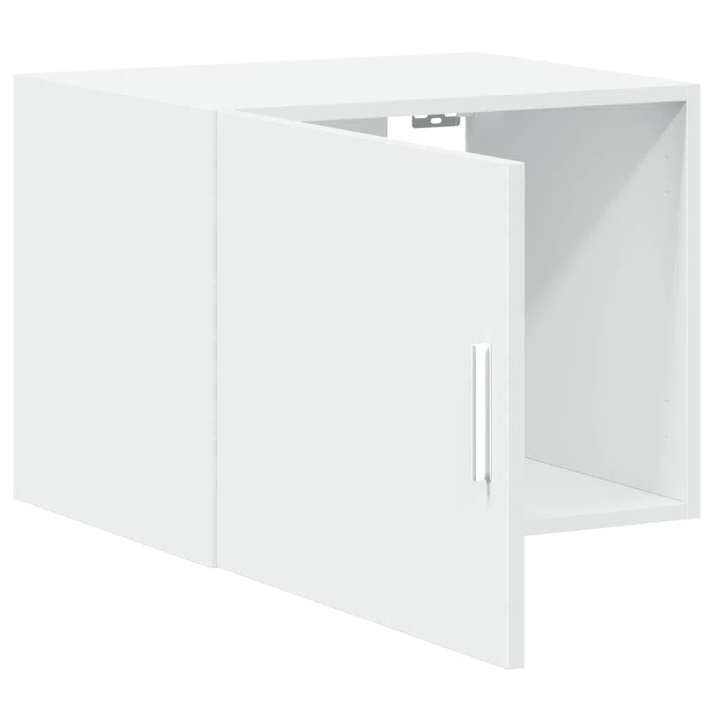 vidaXL Armario de Pared Madera de ingeniería Blanco 50x42,5x40 cm, Armario de Almacenamiento, Armario de Pared Colgante, Armario de Almacenamiento Flotante