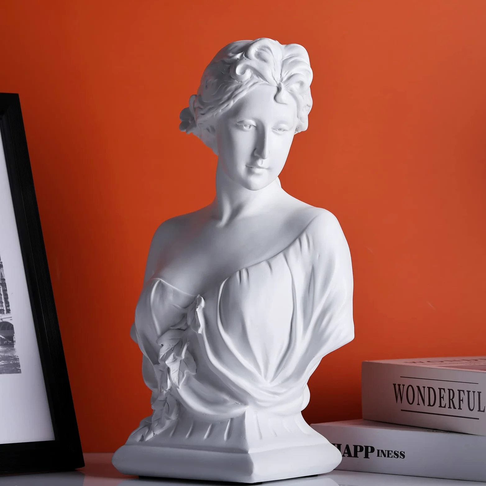 XMGZQ Estatua de Venus de 12 pulgadas, diosa griega, busto clásico para decoración del hogar, práctica de bocetos y estética