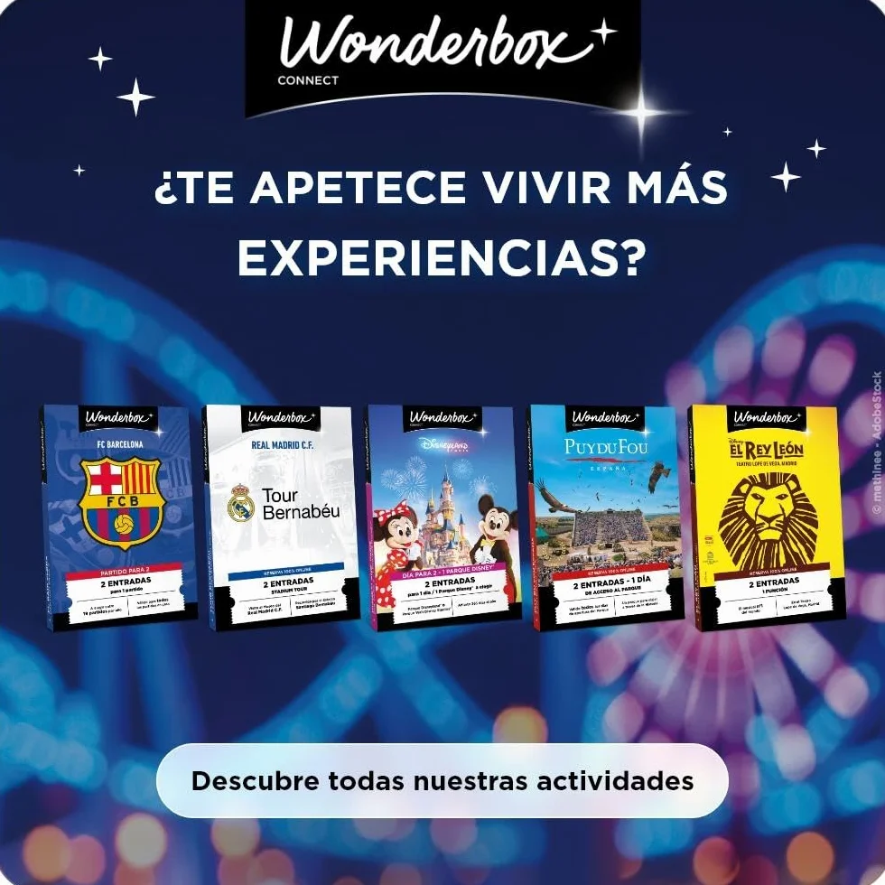 WONDERBOX Connect - Caja Regalo - Atlético de Madrid - 2 entradas para Territorio Atleti - Visita al Museo + Tour del Estadio - Válido Durante 27 Meses