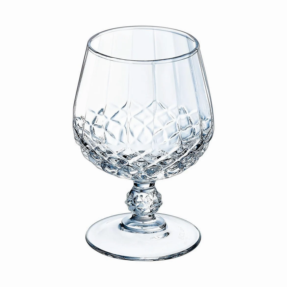 Cristal D'Arques Paris Longchamp – 6 vasos de coñac de 32 cl de Kwarx – Brillo, transparencia y alta resistencia – Molduras icónicas – Fabricado en Francia