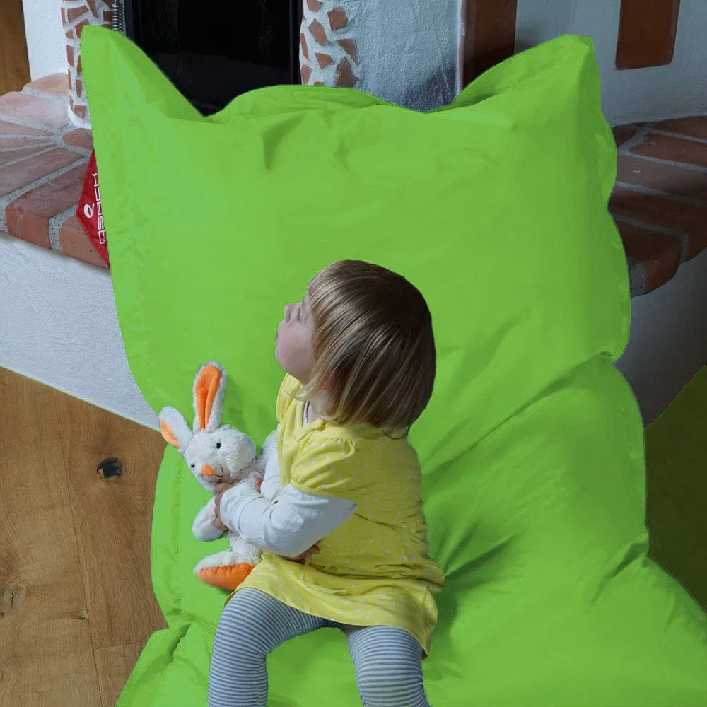 Saco de Asiento Infantil QSack Outdoorer, con bolsa interior y en alemán Calidad Relleno, 100 X140 cm