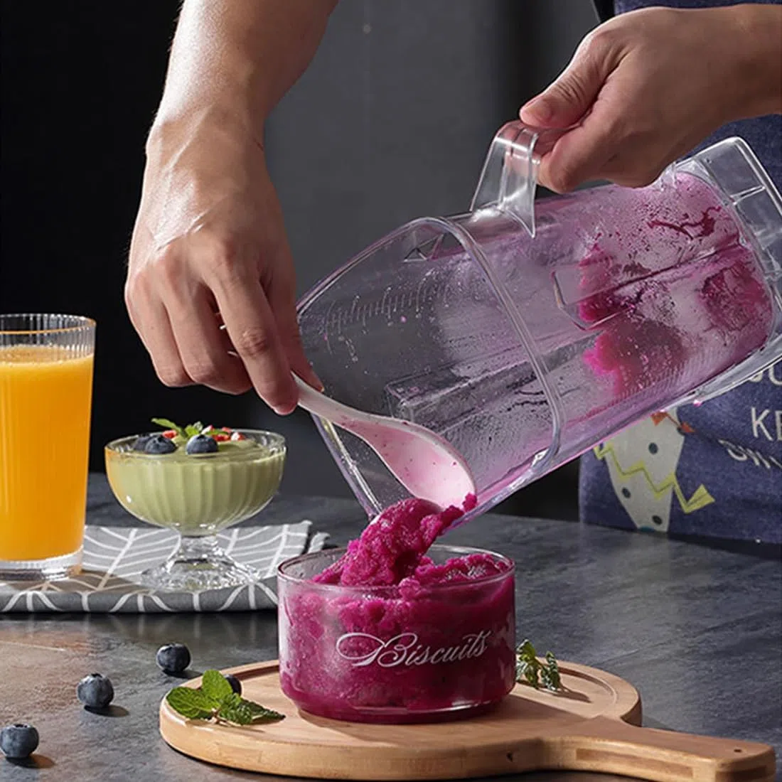 SOKANY SK-999 6000W Mezcladora de alto rendimiento, 15 velocidades, dos en uno [mezcladora y batidora 2.5l, trituradora de café], función de rotura de hielo, función de autolimpieza (SK-999, 6000W)