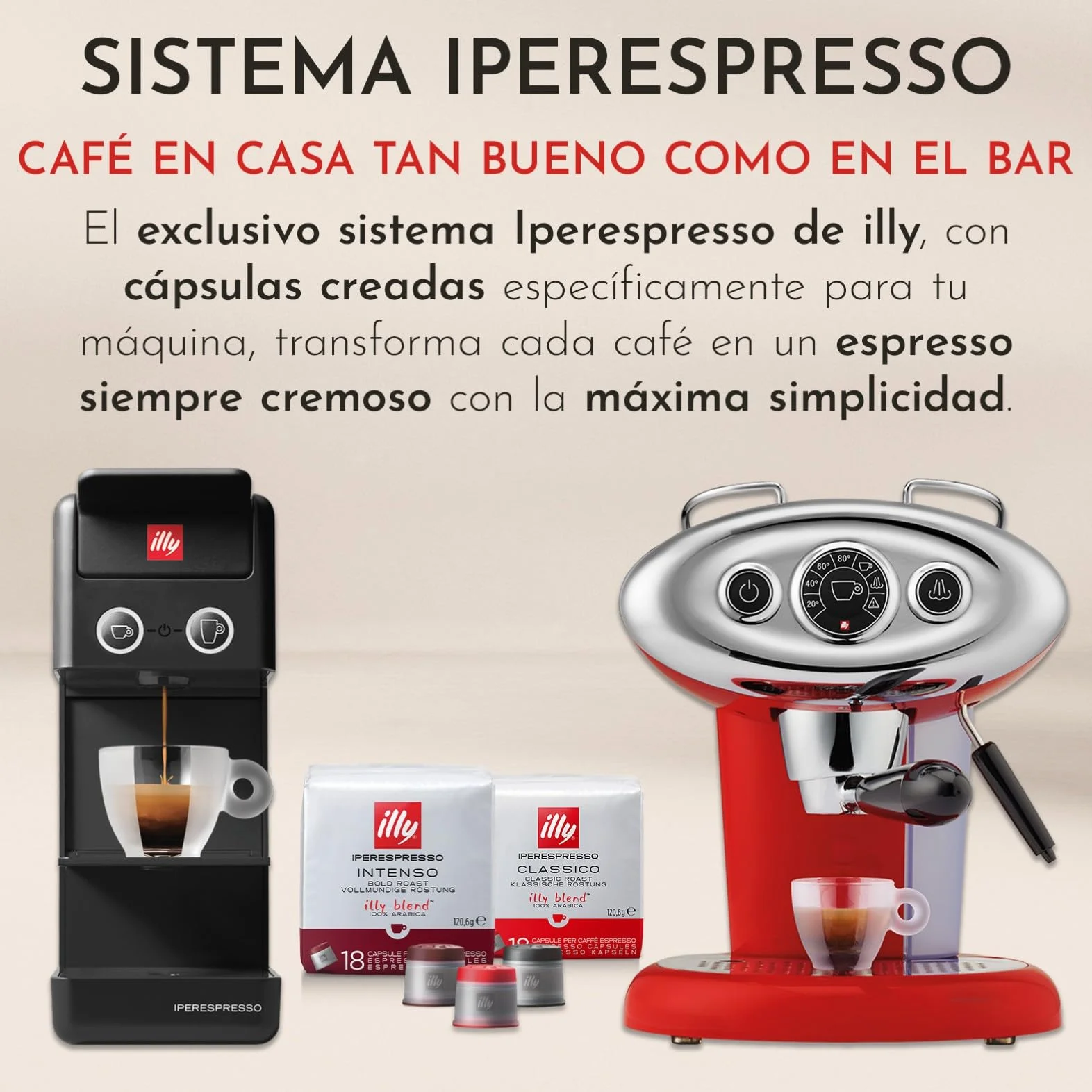 illy, Máquina de Café Iperespresso Y3.3 para Café Espresso y Americano, Rejilla de dos Alturas, Apagado y Descalcificación Automática, Compatible con Cápsulas Iperespresso, Color Negro
