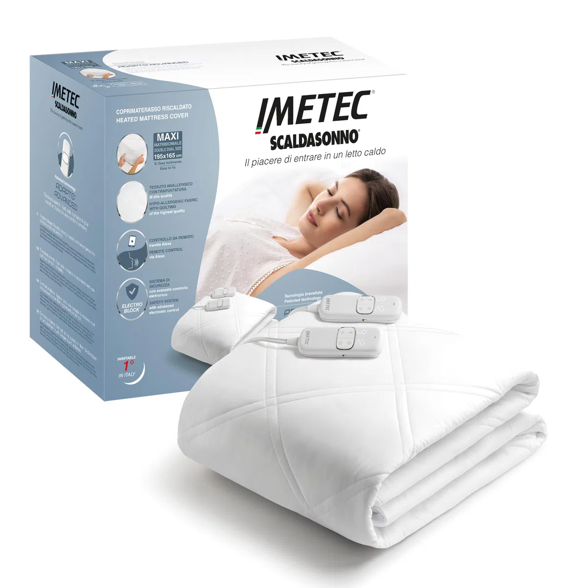 Calentador de Cama imetec cubrecolchón eléctrico de Matrimonio
