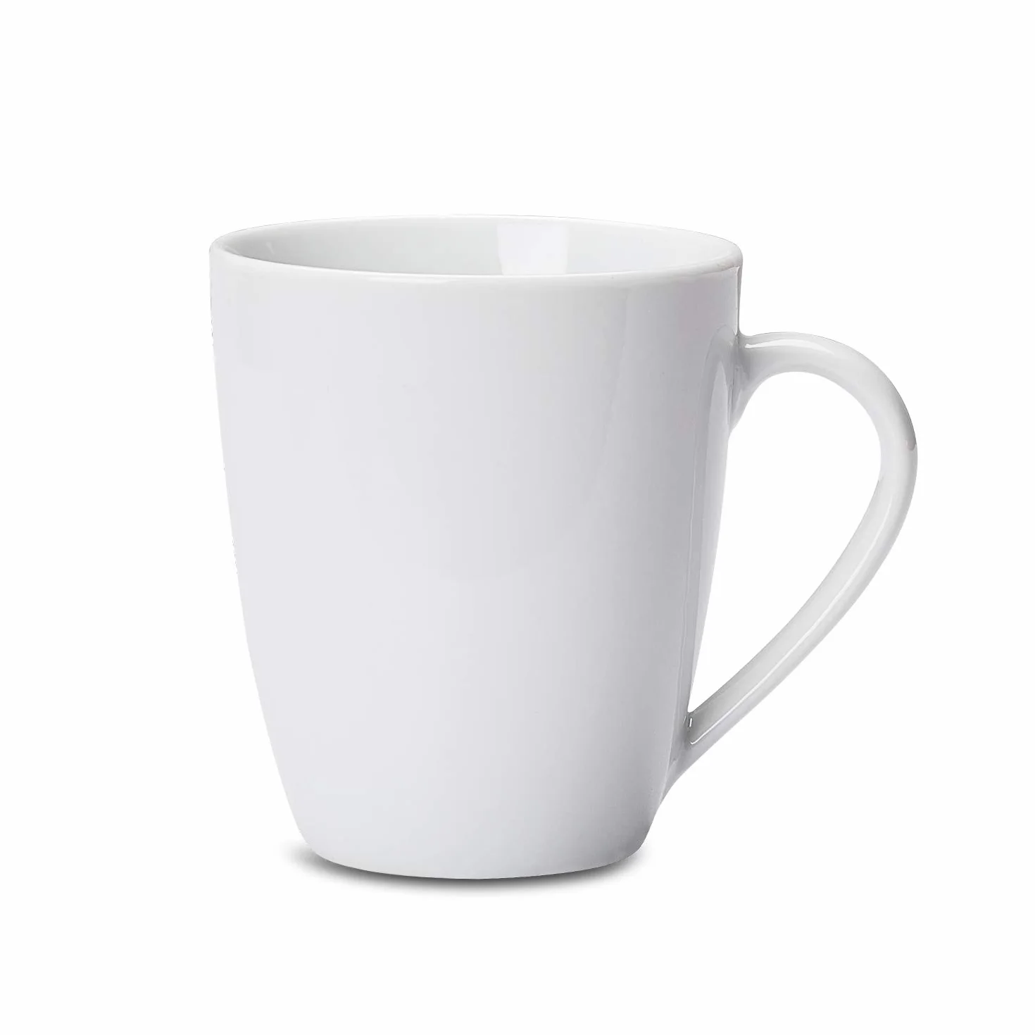 Amazon Basics tazas de café de porcelana, 12 unidad, 355 ml, Blanco.