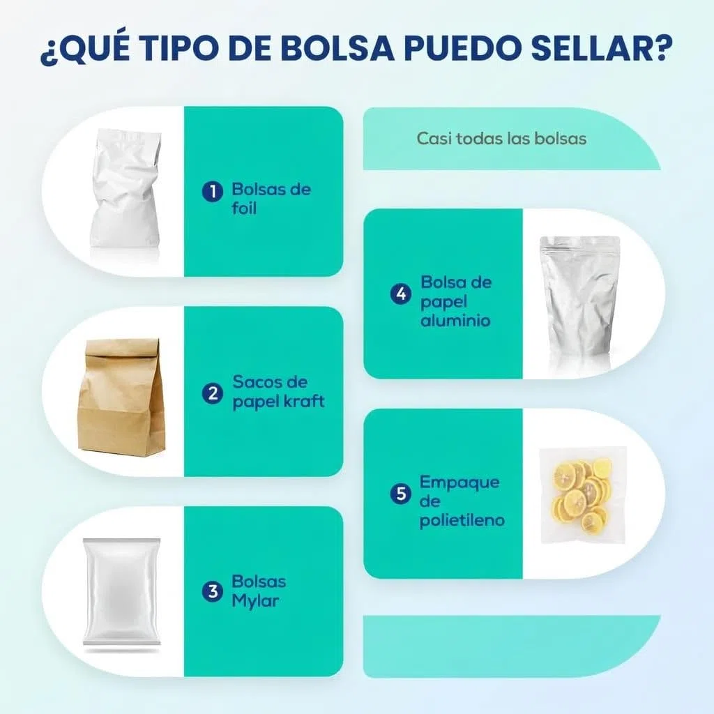 Selladora de Bolsas de Plástico 300mm Sellador Térmico Profesional Bolsas de Polietileno/de Papel de Aluminio y Kraft plastificado, plastico retráctil | No hace vacio | con kit resistencia repuesto