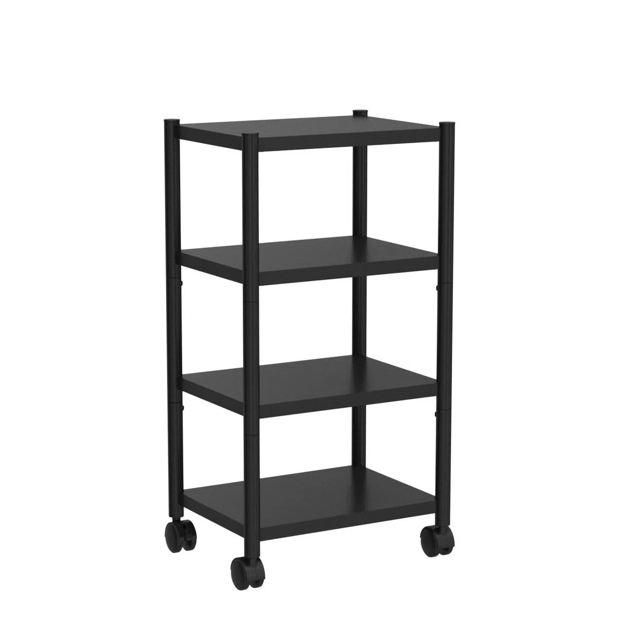 WPT Estante de Almacenamiento de Cocina Baker's Rack utilitario para microondas con Ruedas, Organizador Ajustable de 4 Niveles, Acero Inoxidable